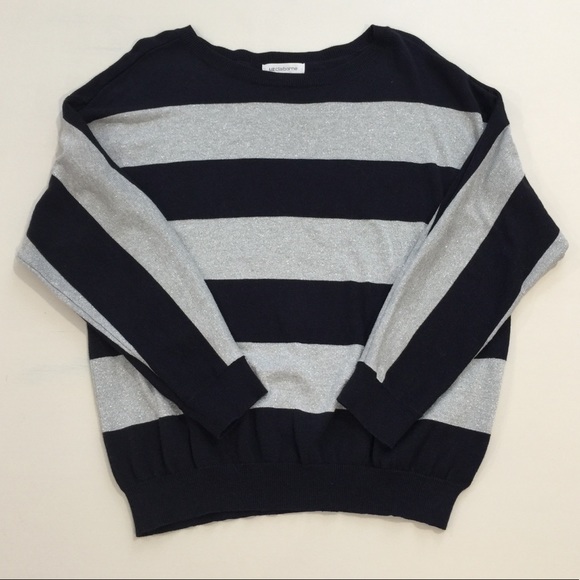 LIZ CLAIBORNE Sparkles and Stripes Sweater - Picture 1 of 4
